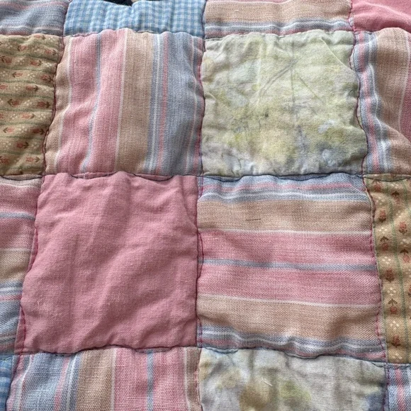 2T/3T Vintage Patchwork Quilted Hoodie with Navy Sleeves - Picture 6 of 7